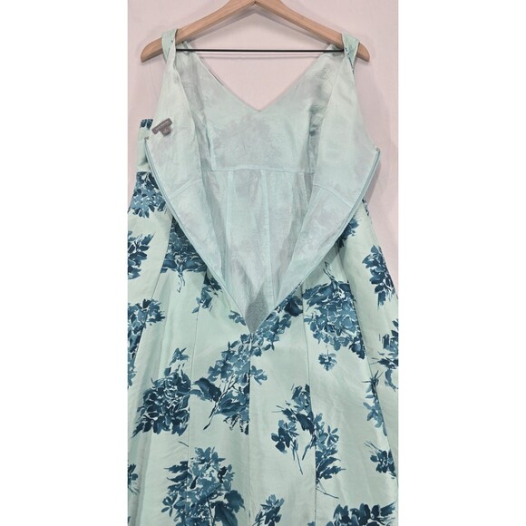 Ann Taylor Womens Silk Dress Empire Waist Babydoll Floral Blue Fairy Y2K Size 10 - Picture 9 of 16